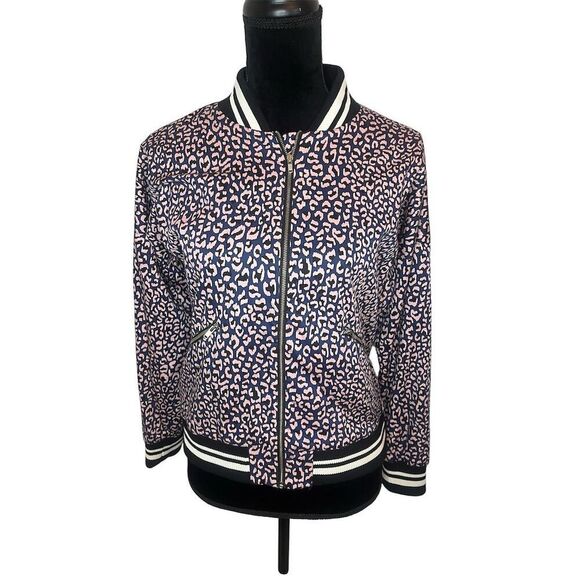 Saks Fifth Avenue Women's Animal Cheetah Print Bomber Jacket Womens Size Medium - Picture 1 of 9